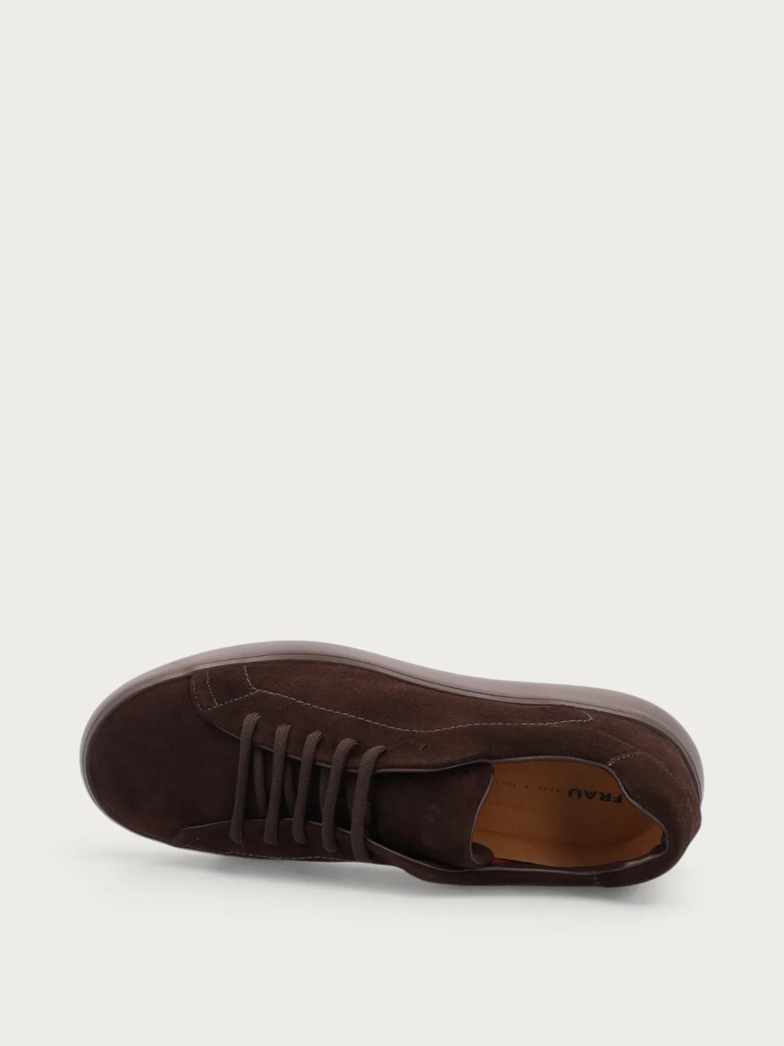 Frau Minimal sneakers donkerbruin suède heren