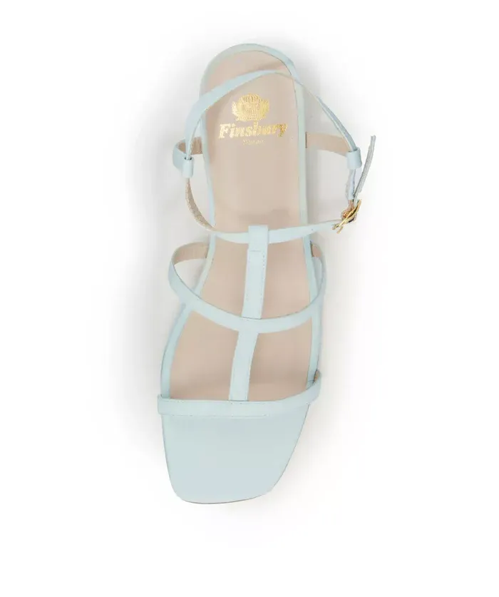 Finsbury Laura sandalen blauw leer dames 4cm