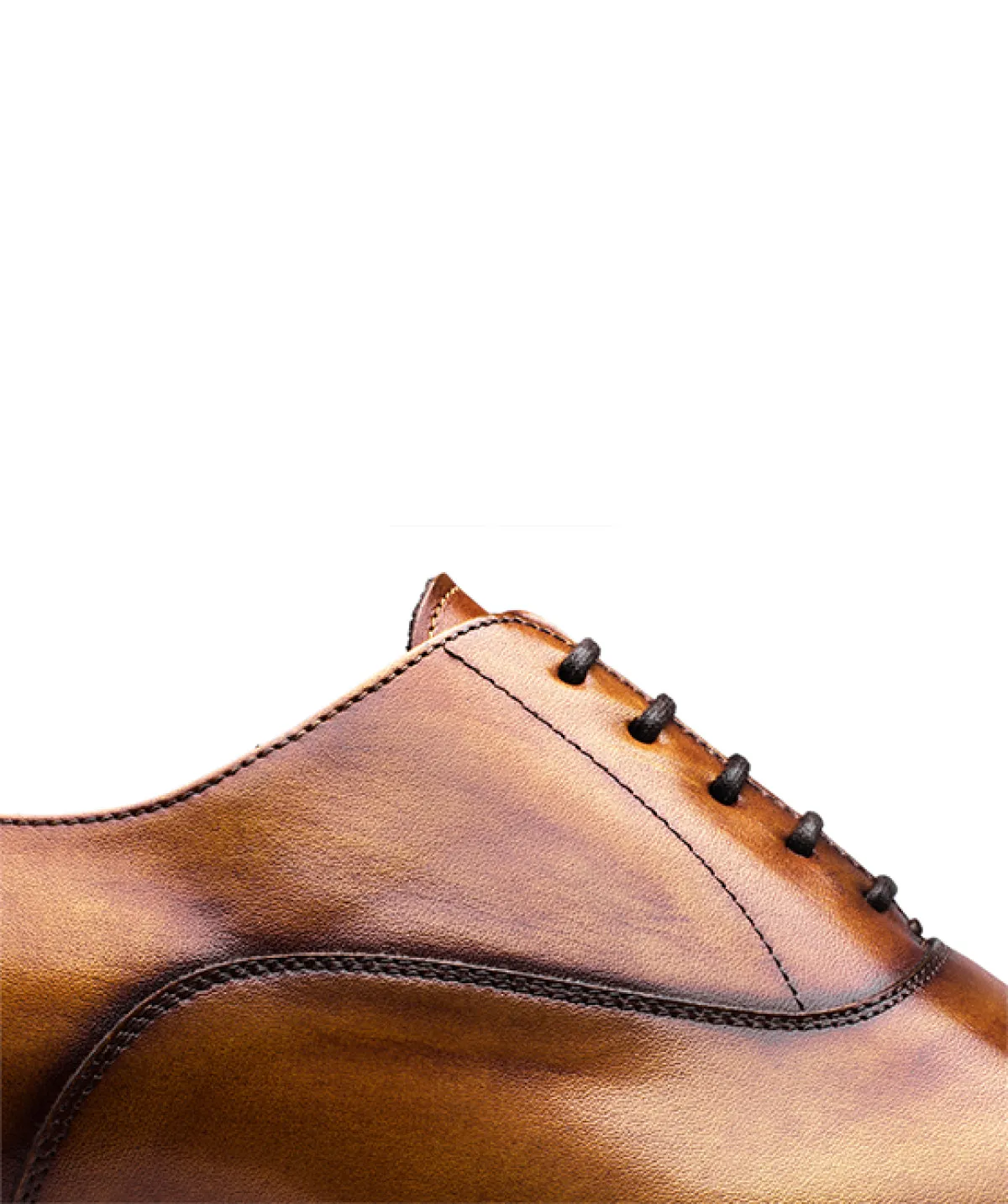 Finsbury OXFORD veterschoenen cognac gepatineerd