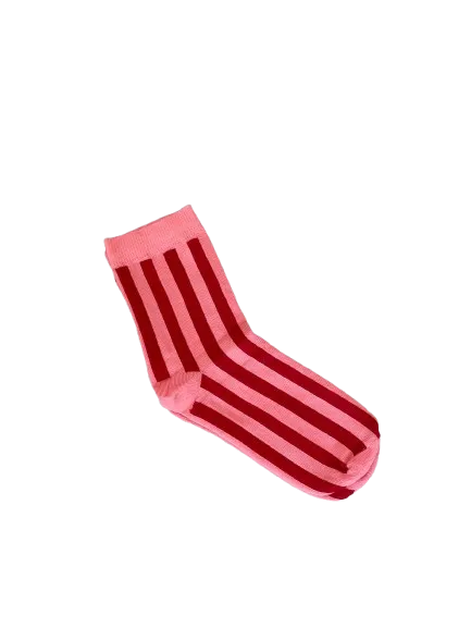 JUTELAUNE Strawberry Stripe sokken one size biologisch katoen