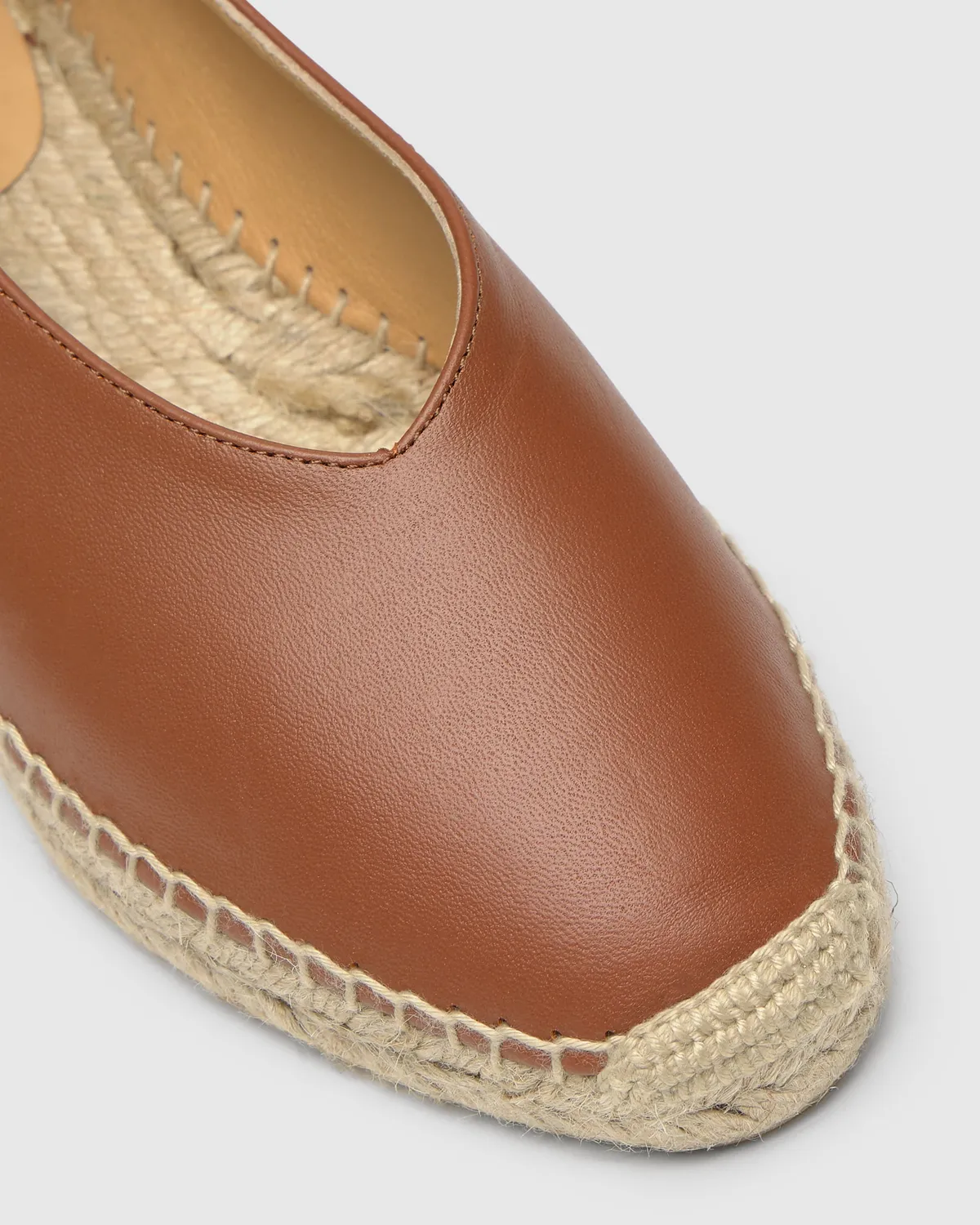 Castaner Gea GEA/2/250 ballerina espadrilles cognac leer