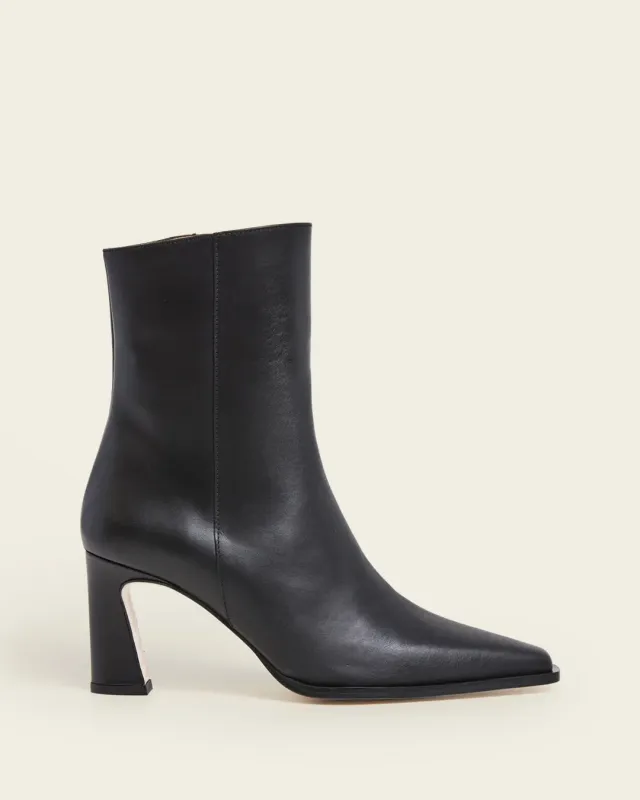 Flattered Anita Leather laarzen zwart leer hak