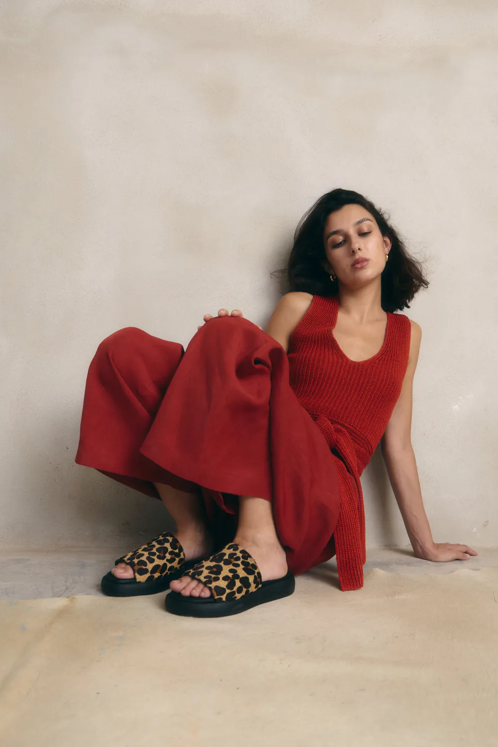 Jutelaune Emilie Leopard Sandalen luipaard nappa leer