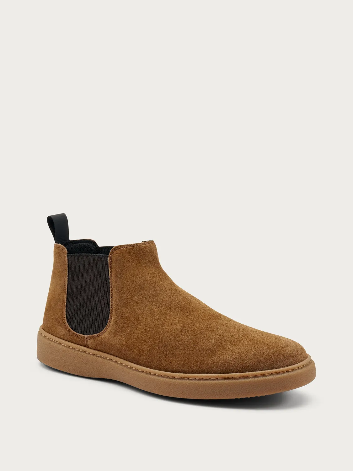 Frau Verona heren chelsea boots lichtbruin suede