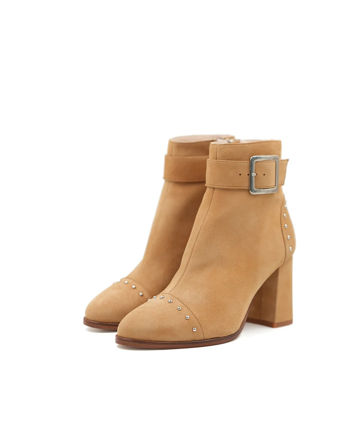 Finsbury Zoe Moon enkellaarsjes beige leer