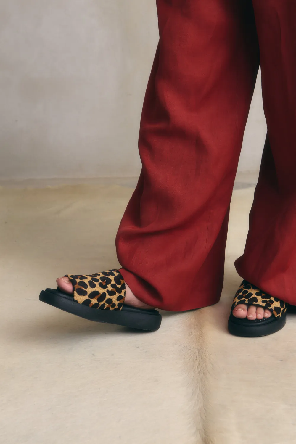 Jutelaune Emilie Leopard Sandalen luipaard nappa leer