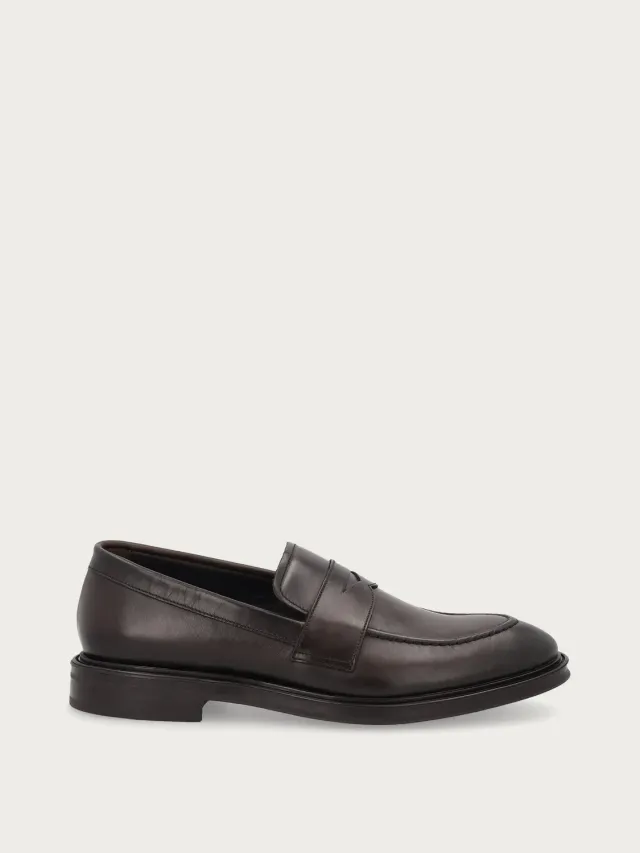 Frau Signature loafers kalfsleer donkerbruin