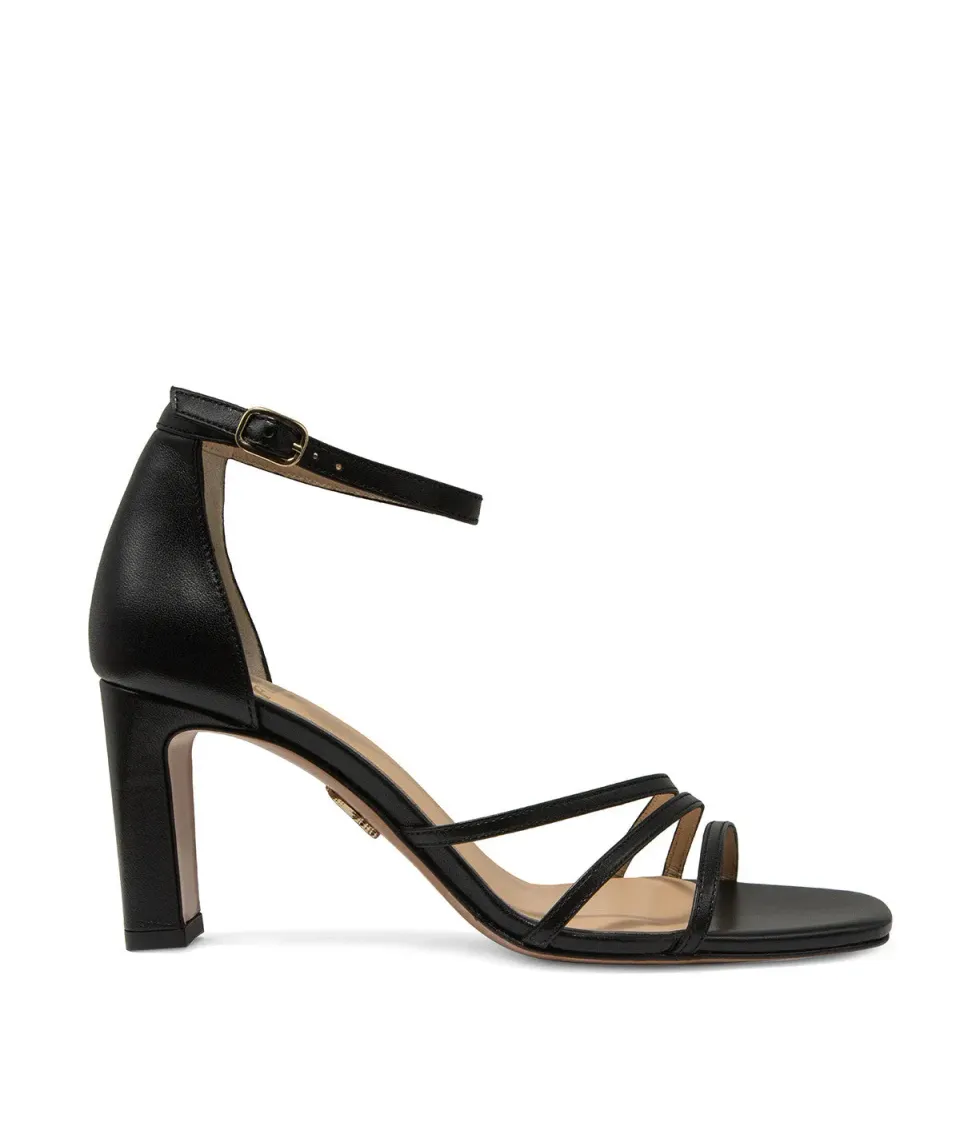 Finsbury Cécile leren sandalen zwart hak 6,5 cm
