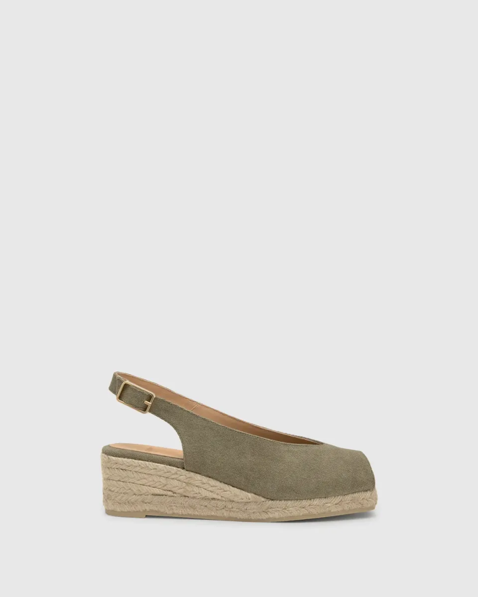 Castaner Dosalia 3/002 espadrilles olijf sleehak 5 cm