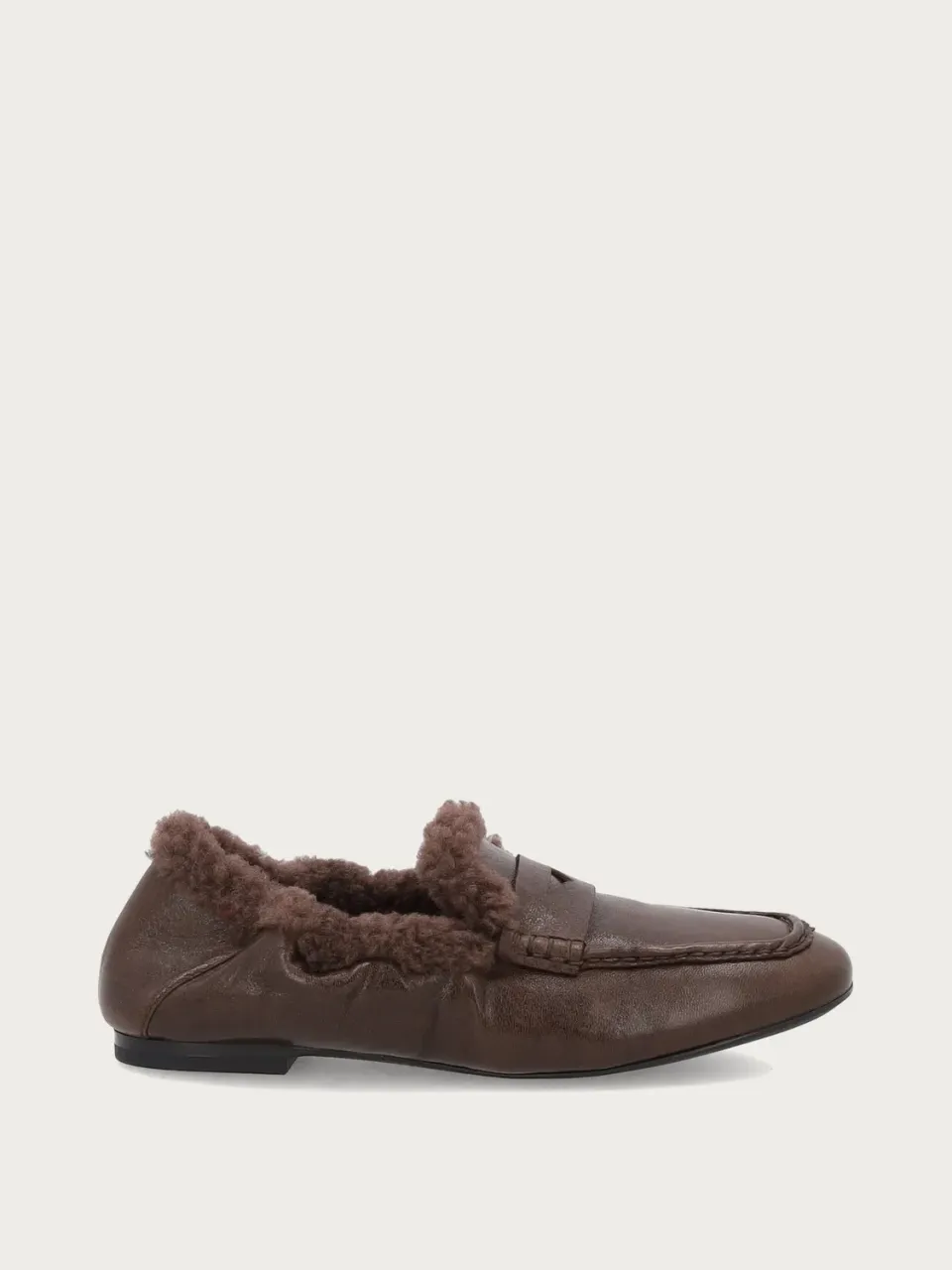 Frau Verona loafers bruin leer bont dames