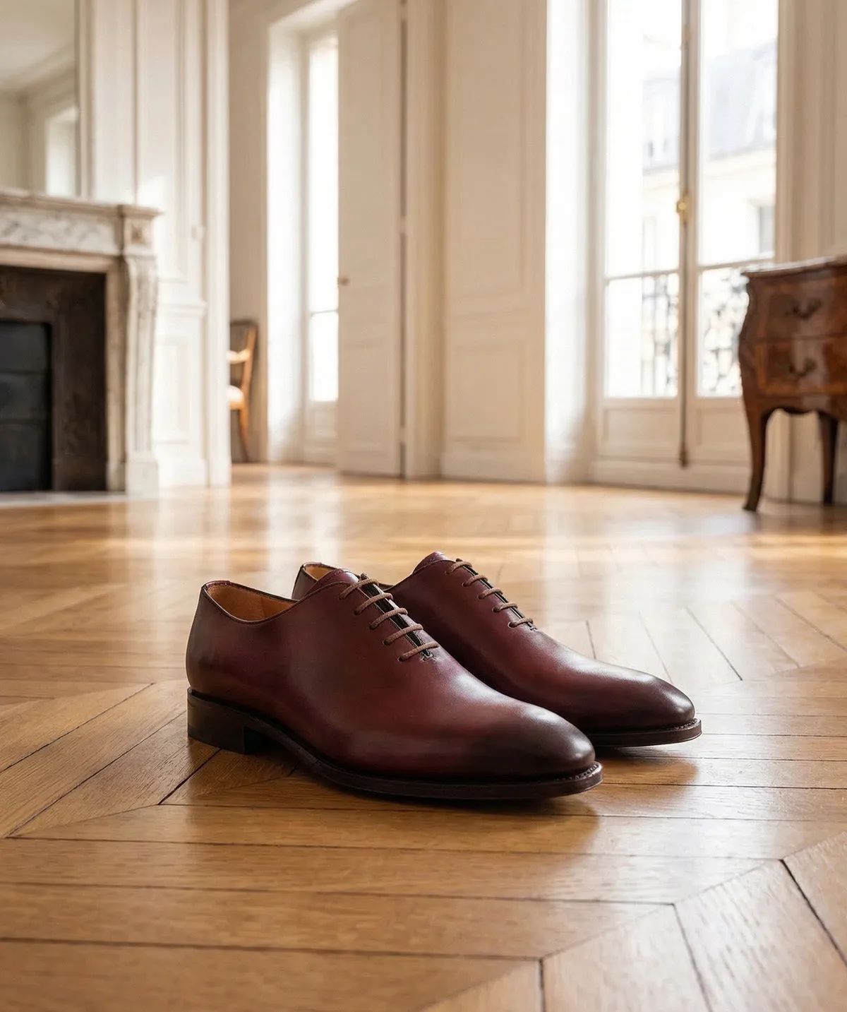 Finsbury Giulia oxfordschoenen bordeaux handpatina