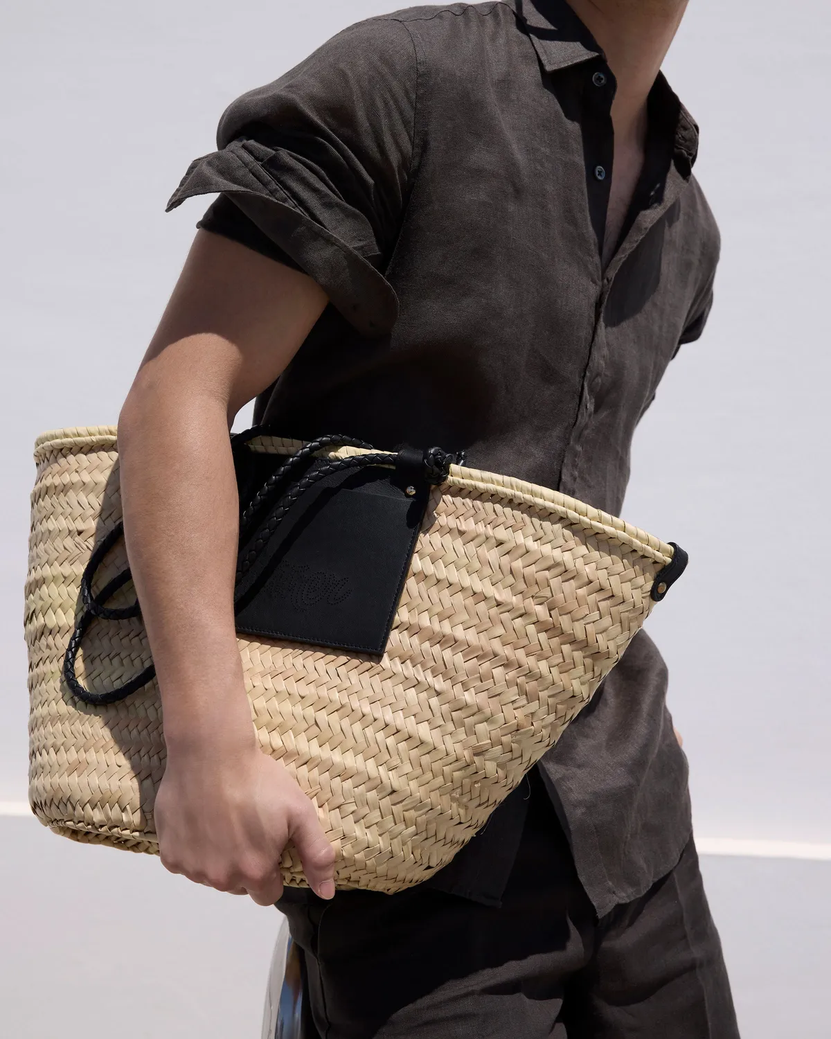Castaner Campania 152 strandtas zwart raffia