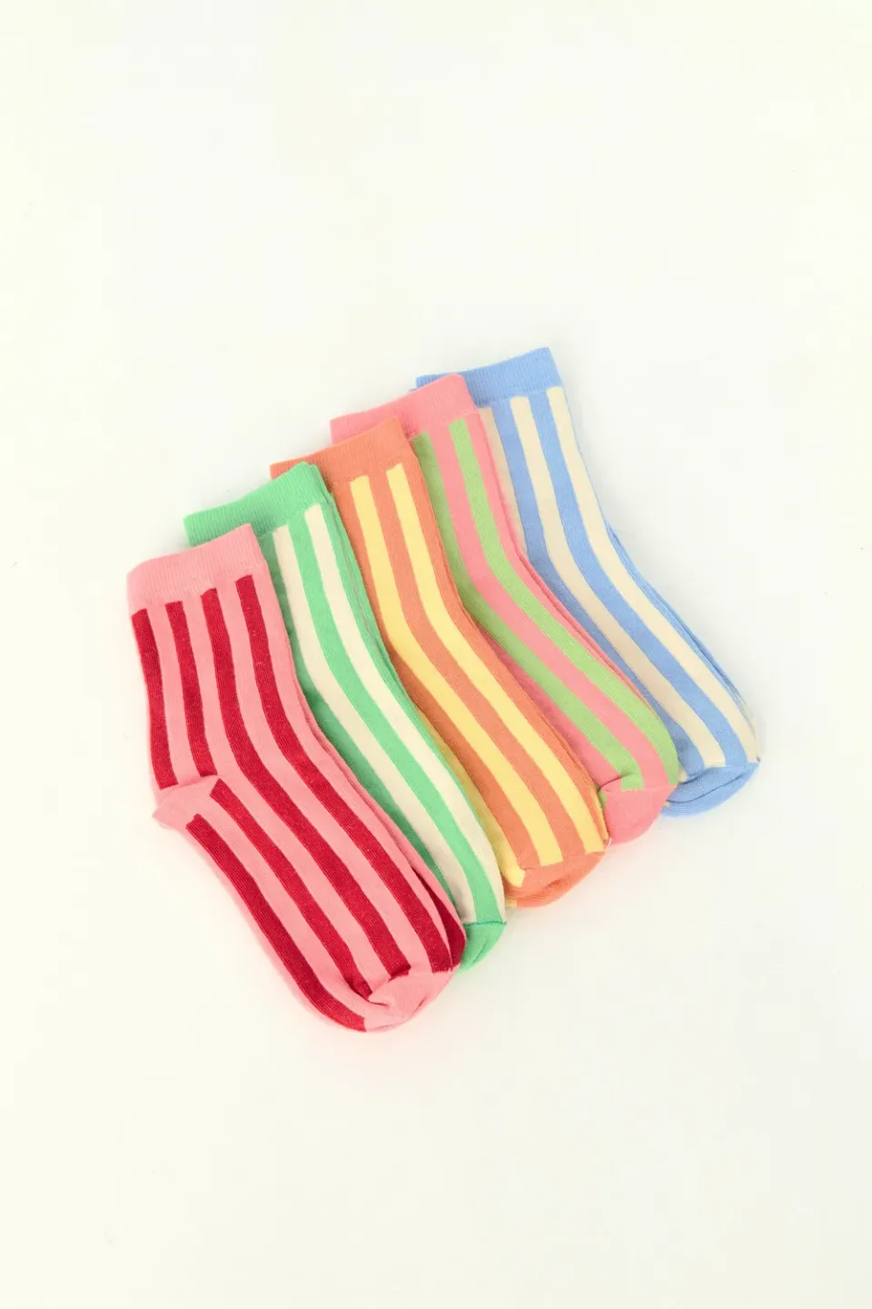 JUTELAUNE Strawberry Stripe sokken one size biologisch katoen