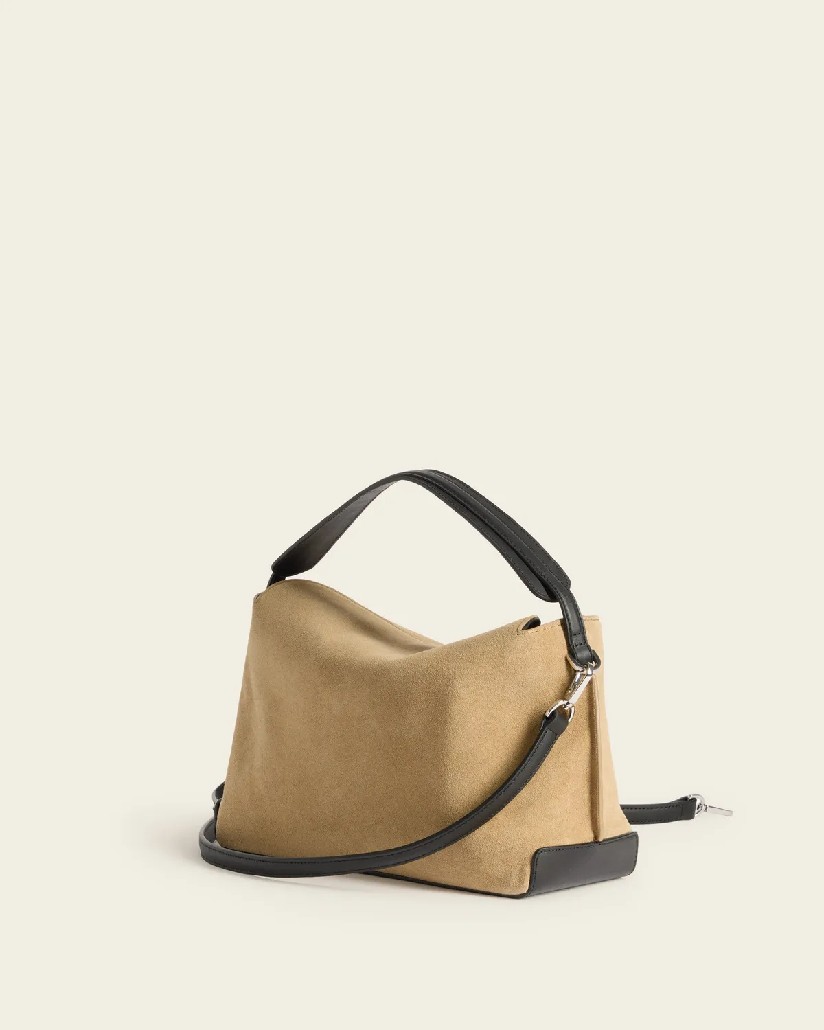Flattered Helia handtas sand suède top-handle