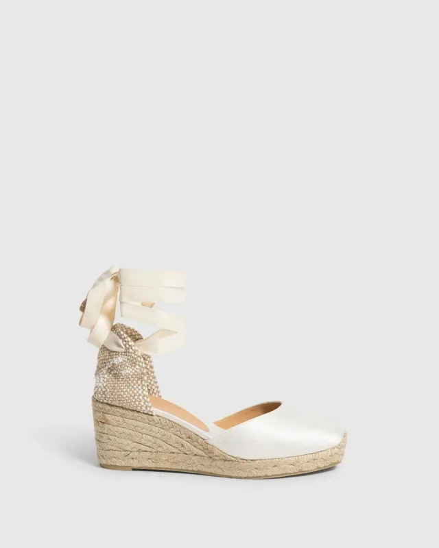 Castaner Carina 6 006 espadrille crudo satijn