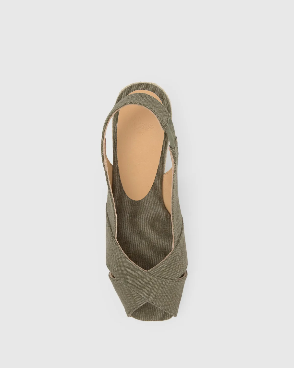 Castaner Diana 6/002 espadrilles olijf canvas peep-toe