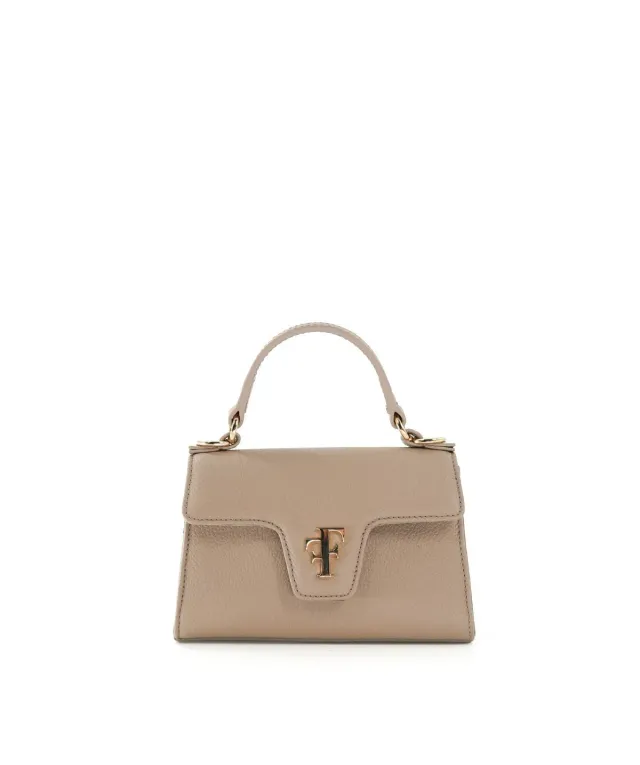 Finsbury FF18 mini tas taupe generfd leer