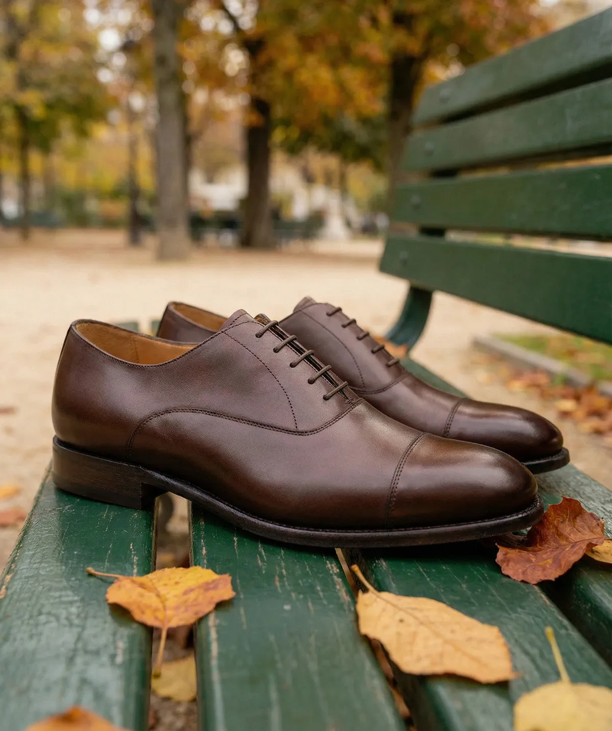 Finsbury Oxford Veterschoenen Walnootbruin Leer