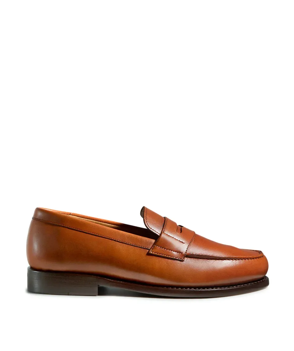 Finsbury College 1986 loafer lichtbruin goud leer