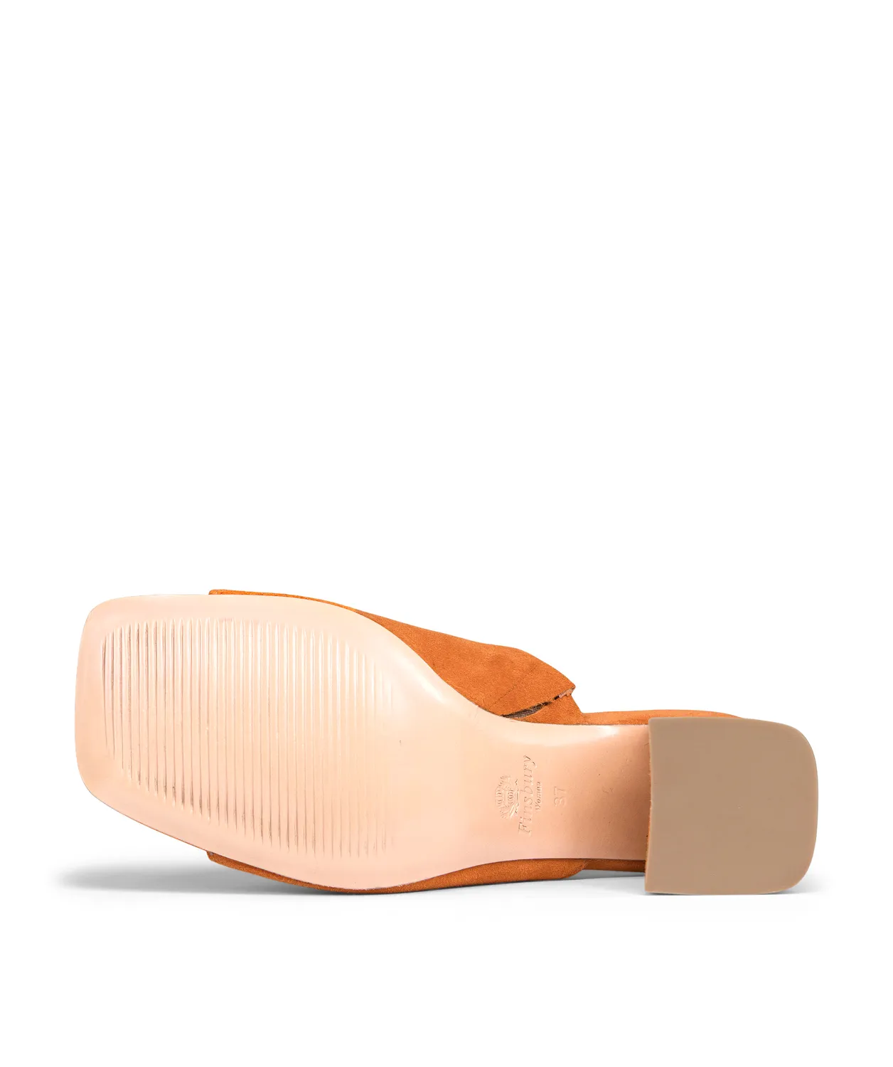 Finsbury Sonia muiltje oranje suède hak 6,5 cm