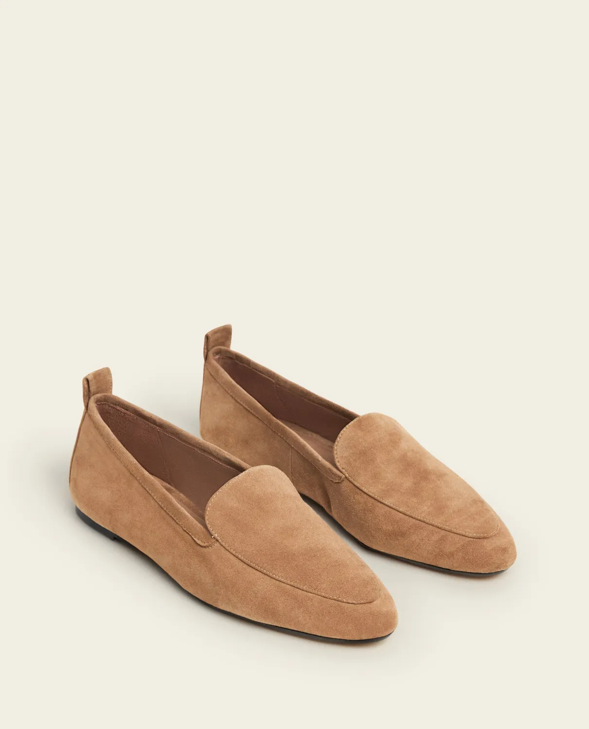 Flattered Cajsa loafers cognac suède lage hak