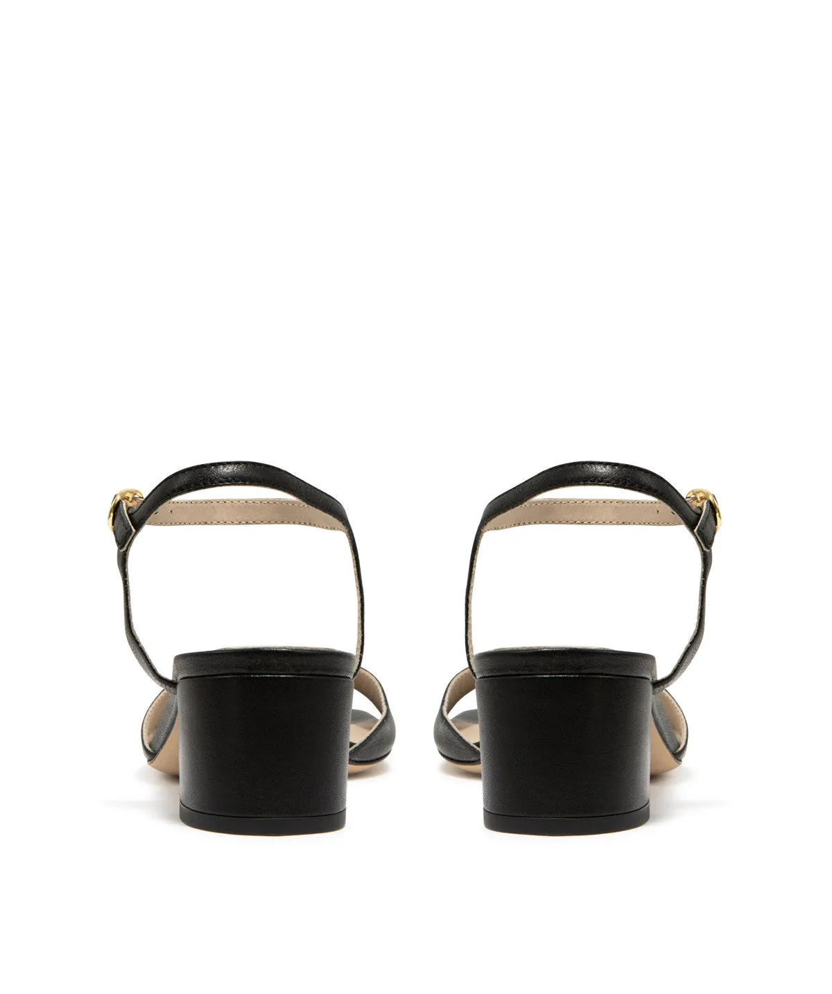 Finsbury Maeva sandaal zwart lamleer 4 cm hak