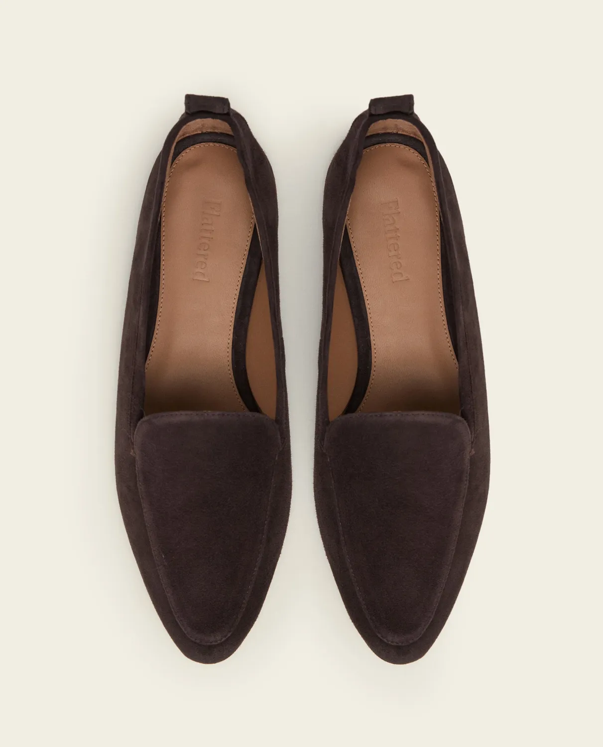 Flattered Cajsa loafers chocolade suède leer