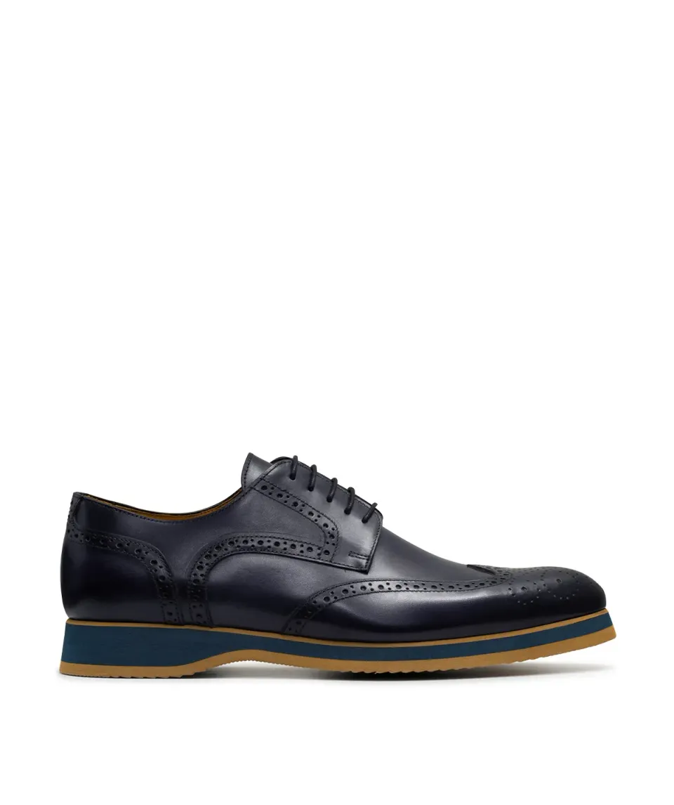 Finsbury Elias derby schoenen blauw leer midnight blue