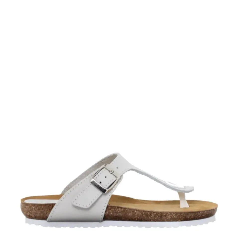 Donelli 502 slippers wit leer gesp