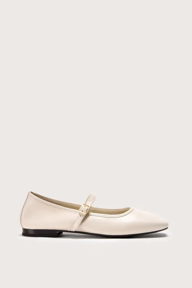 Bryan Stepwise Nicolle ballerina’s ivoor leer