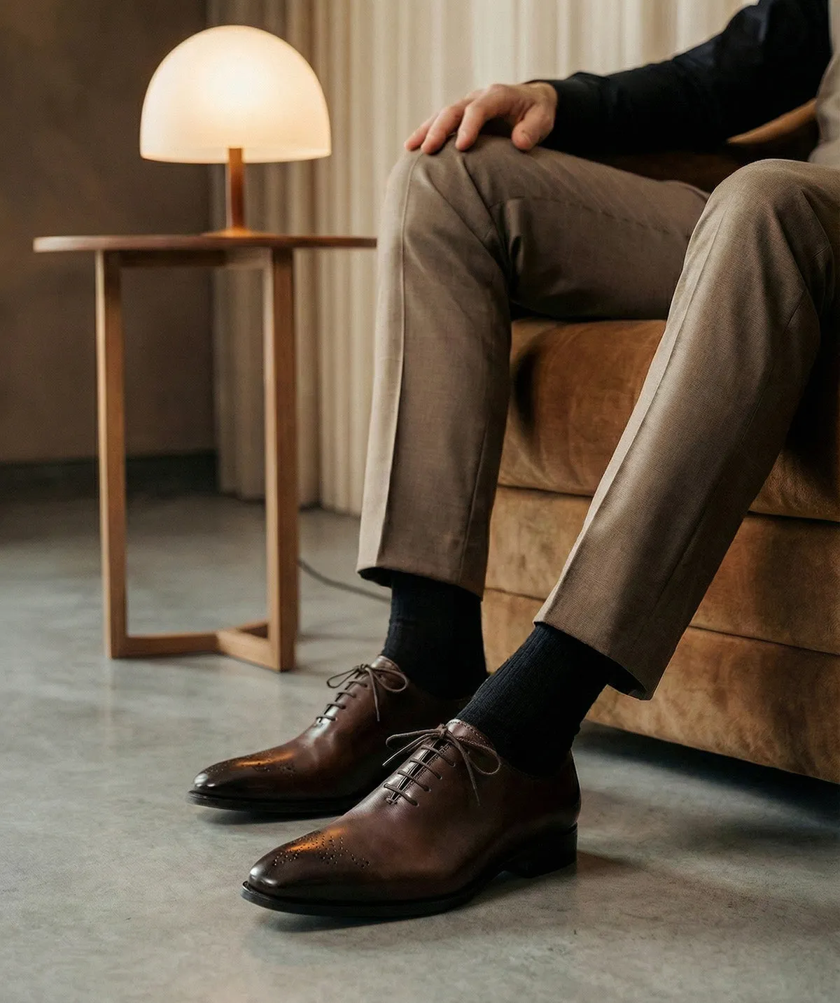 Finsbury Vasco oxford schoenen kastanjebruin patina