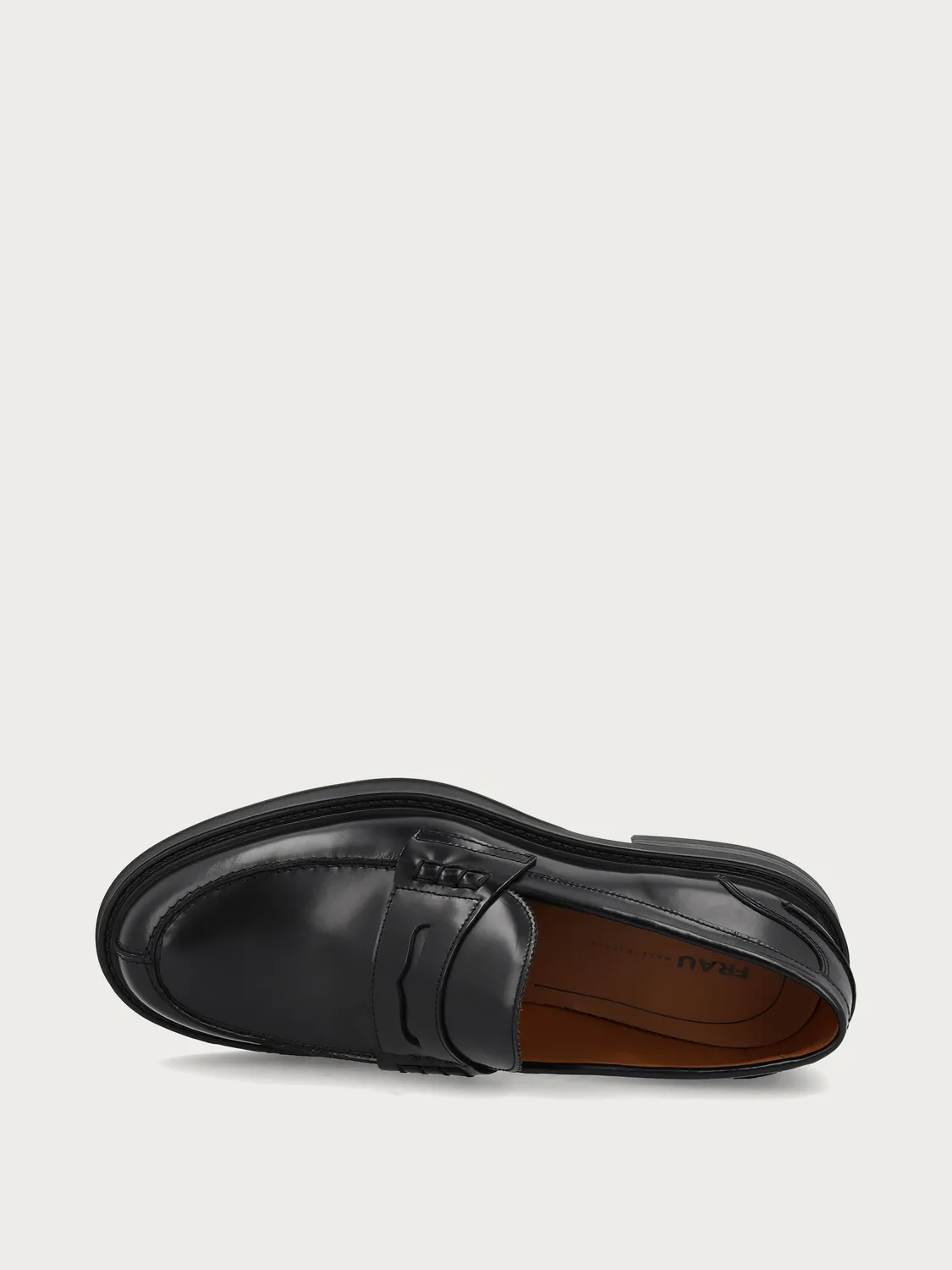 Frau Verona varsity loafers zwart gepolijst leer