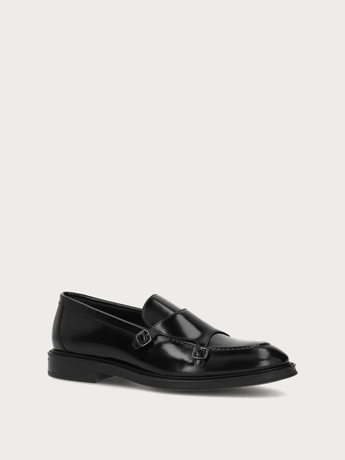 Frau Signature loafers zwart kalfsleer double monk