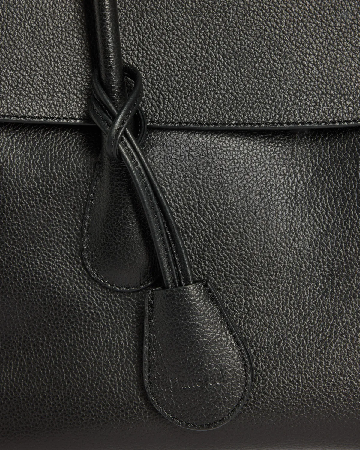 Flattered Lydia tote zwart generfd leer