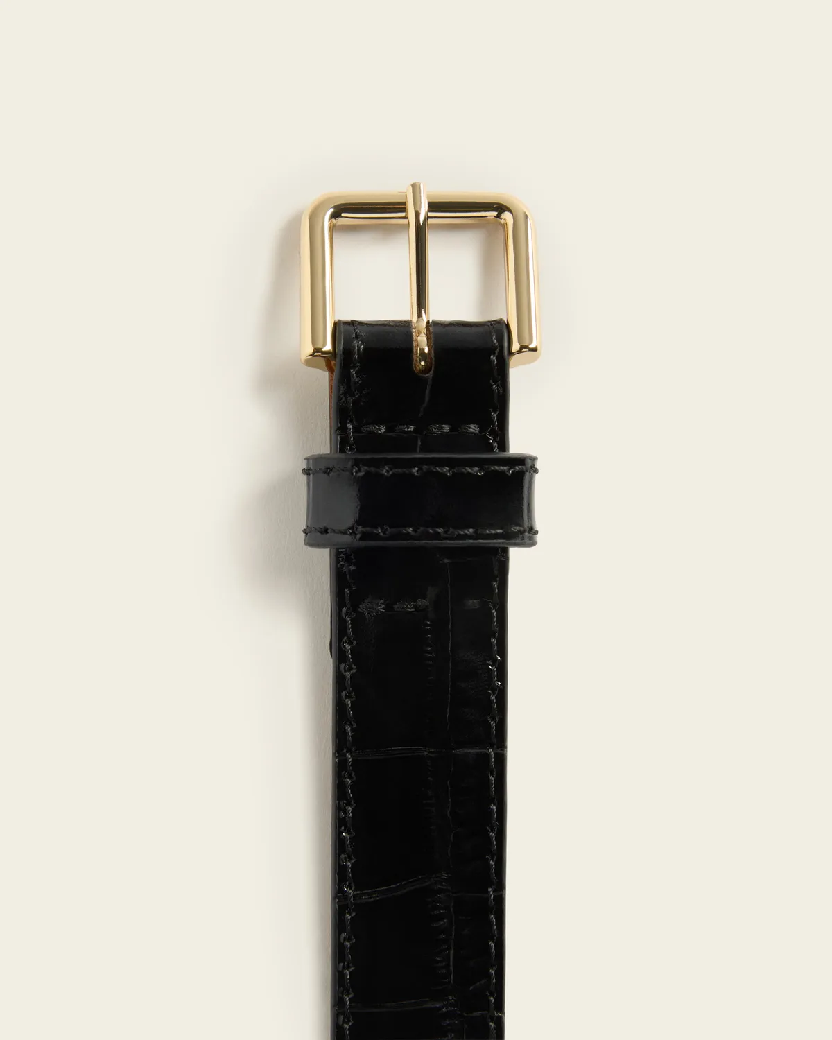 Flattered Barbara Belt riem zwart croco leer