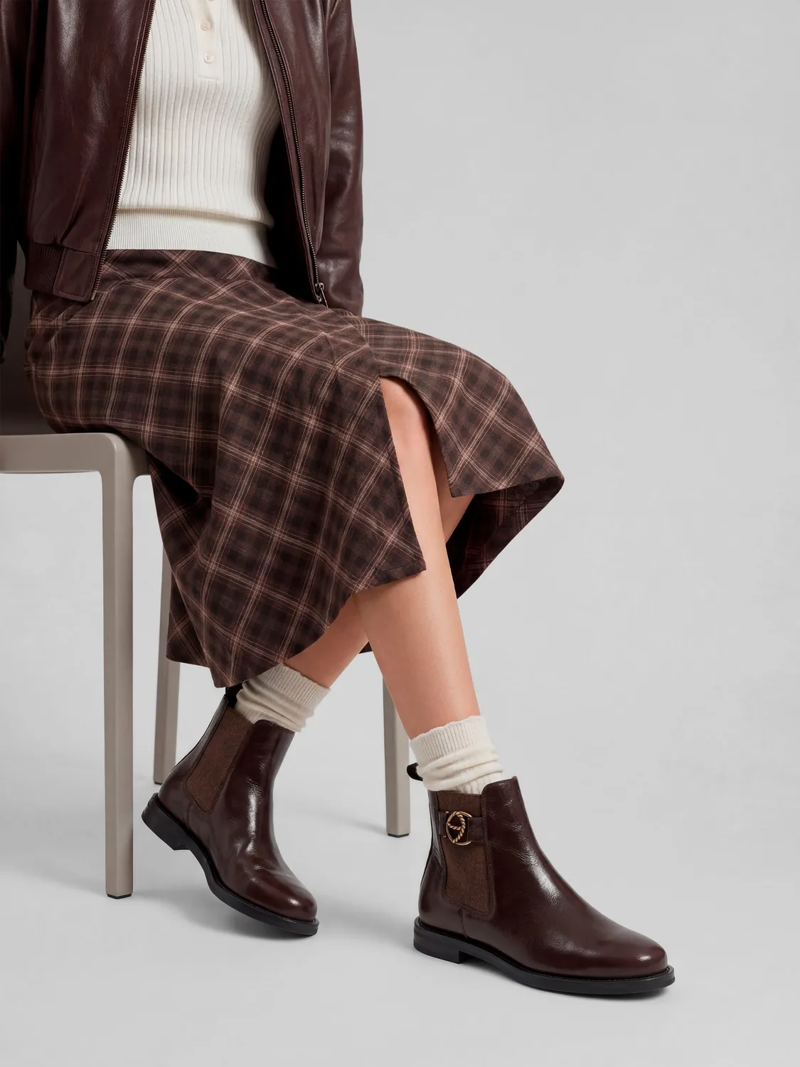 Frau Verona beatle boots leer bruin dames