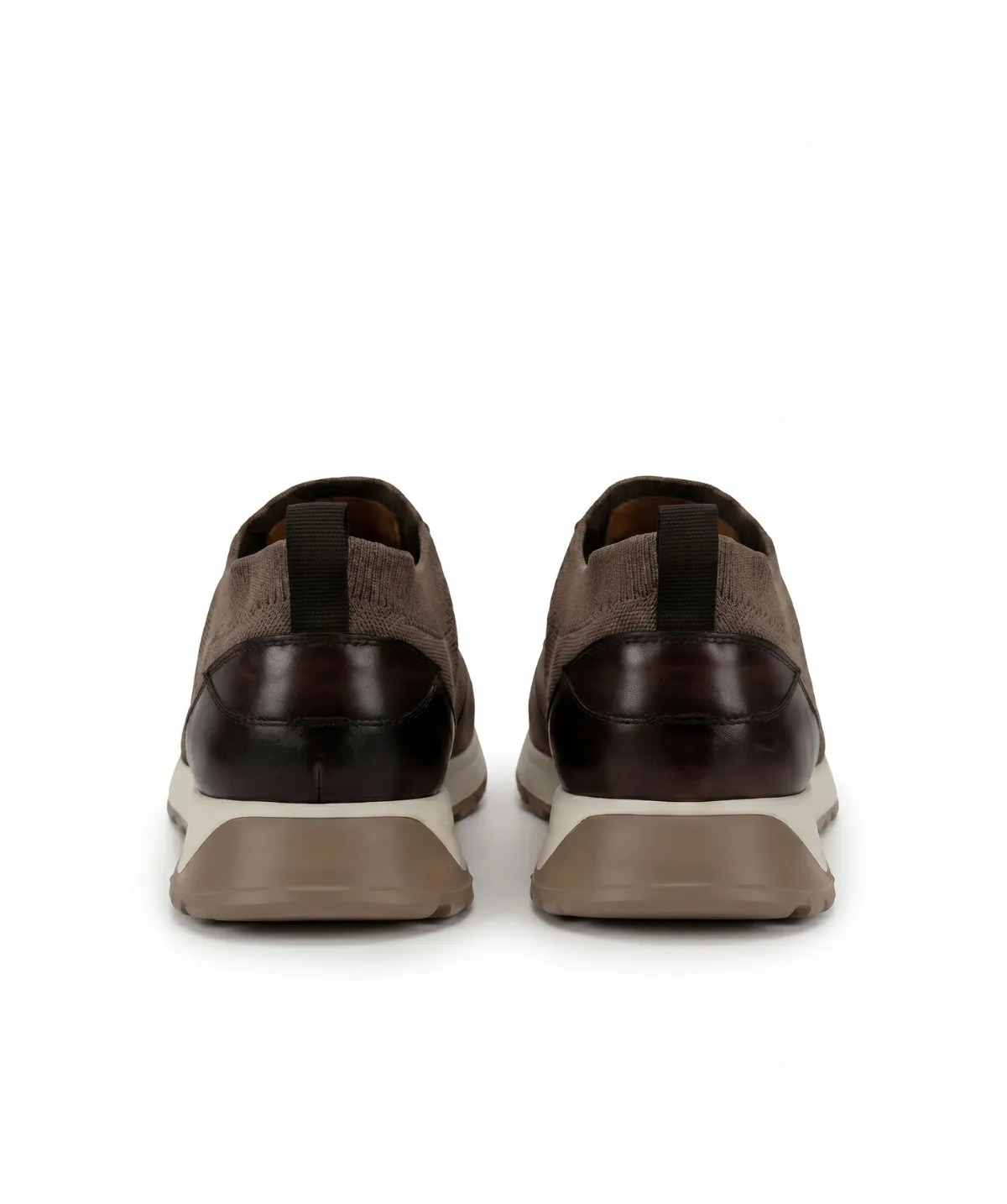 Finsbury Rico sneakers bruin canvas leer