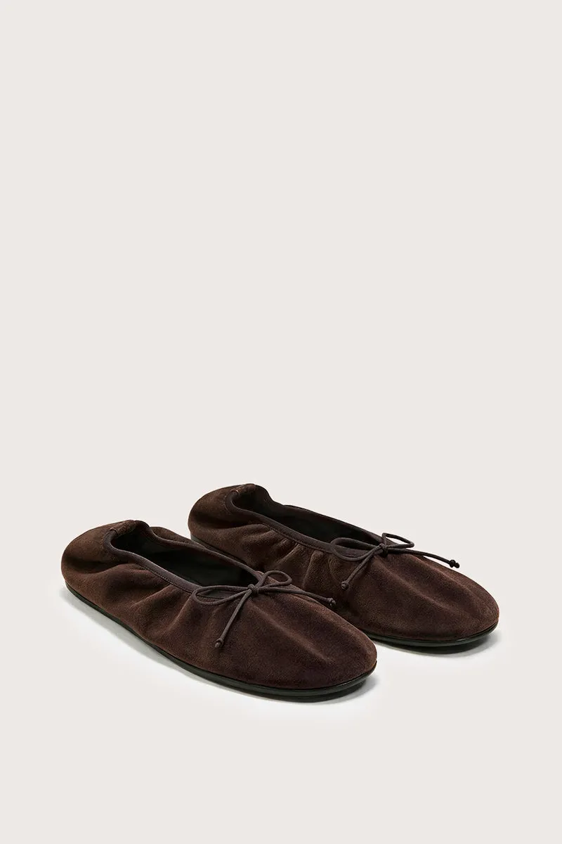 Bryan Stepwise Elia barefoot ballerina cacao suède