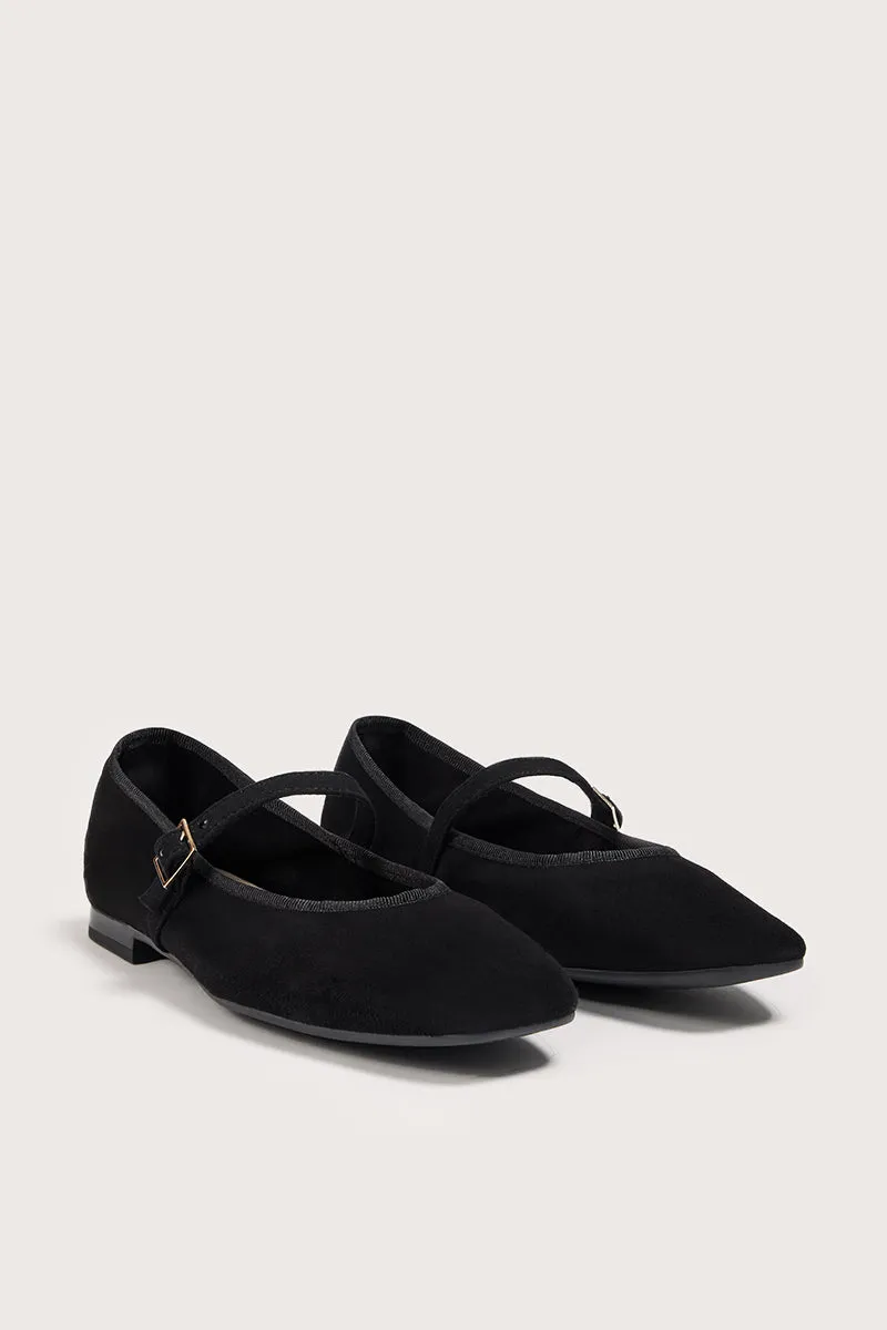 Bryan Stepwise Nicolle ballerina zwart leer