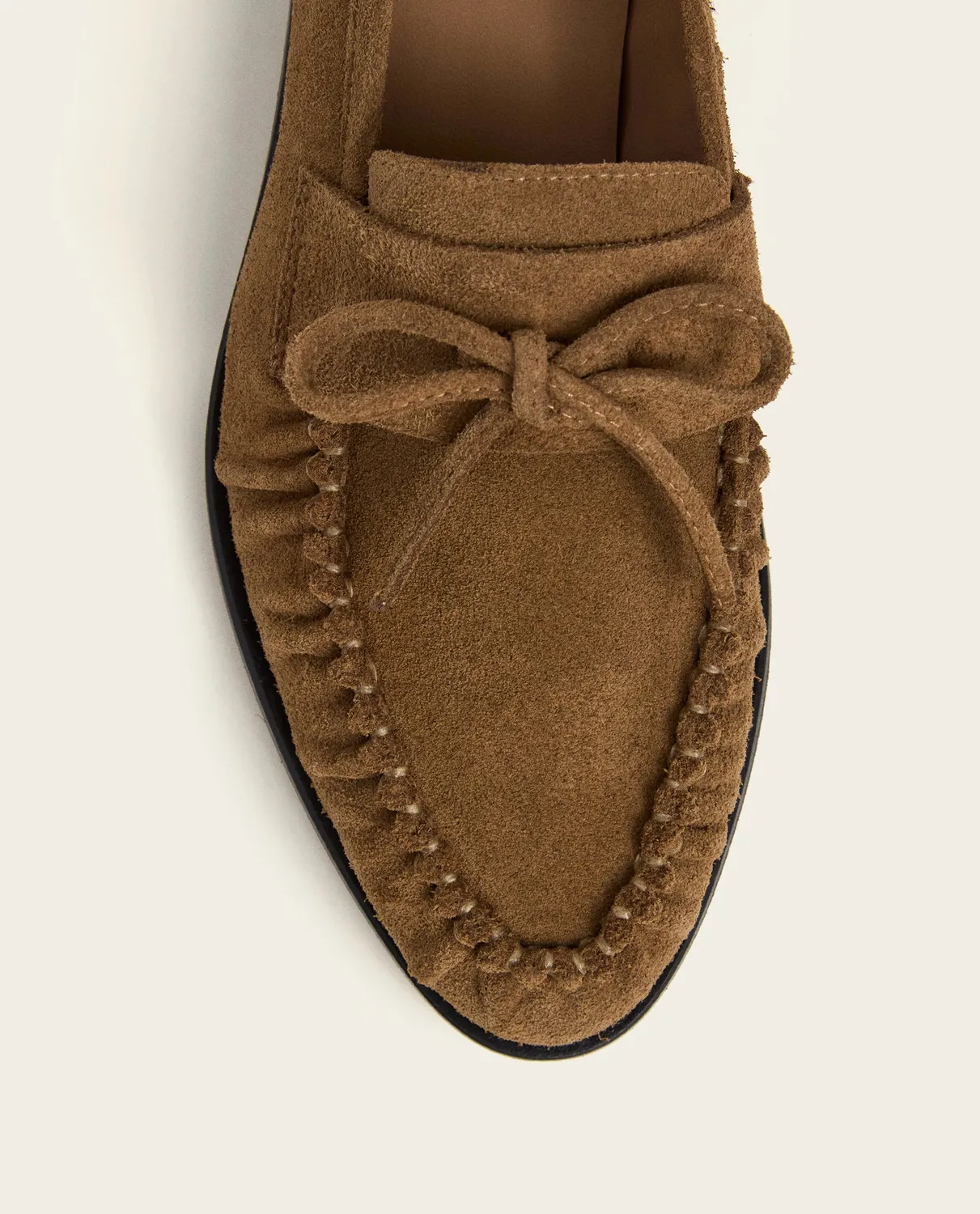 Flattered Dylan Suede loafers wet sand suede strik