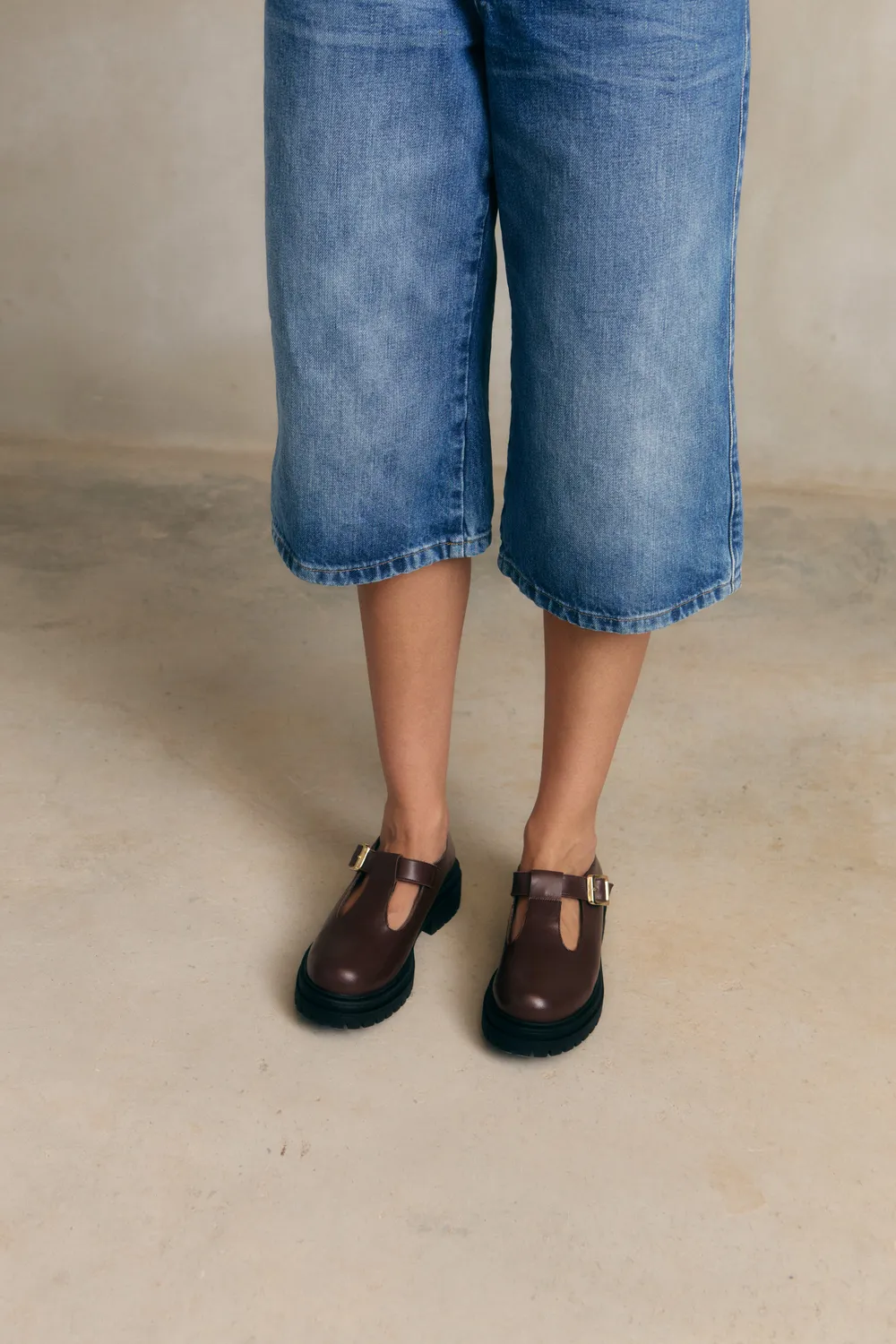 Jutelaune Emma Mocca Loafers Leer Bruin