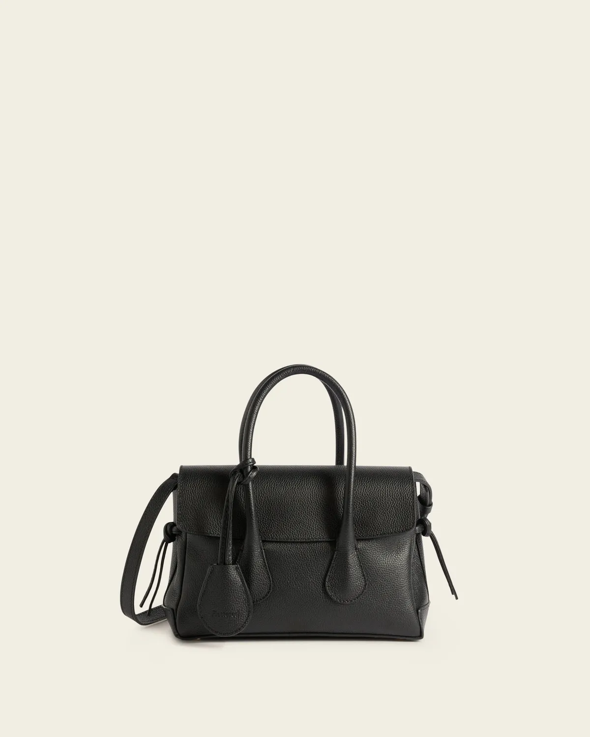 Flattered Lydia Mini leren tas zwart crossbody