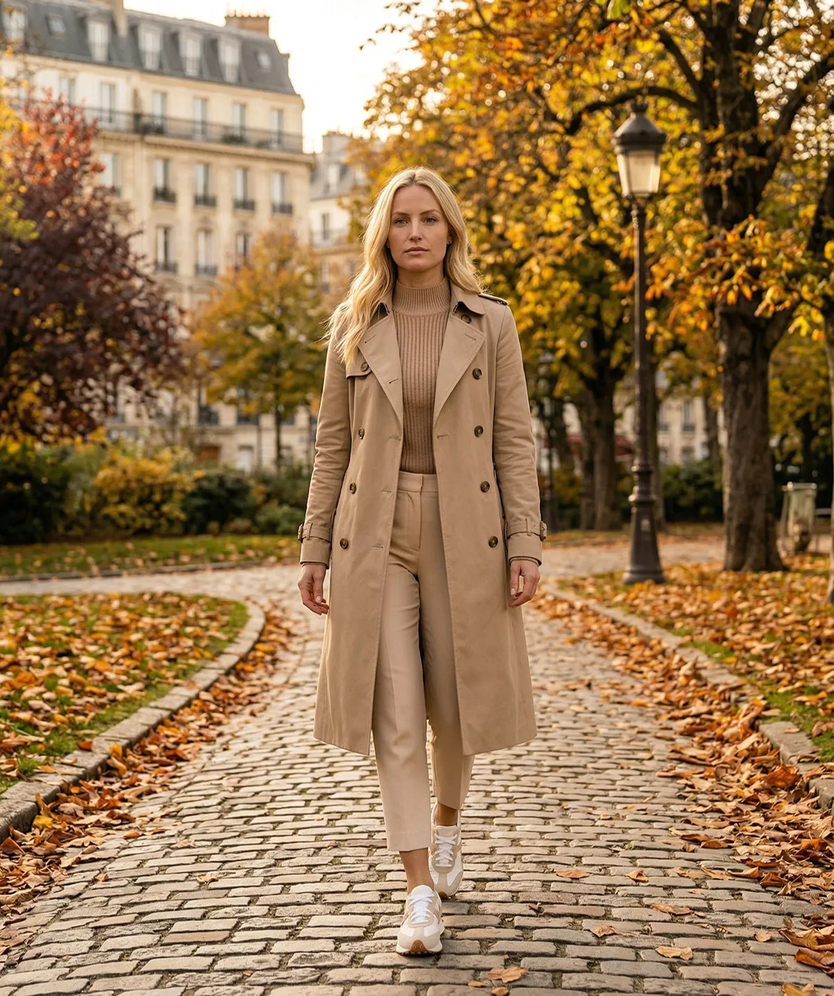 Finsbury Kate sneakers beige leer dames