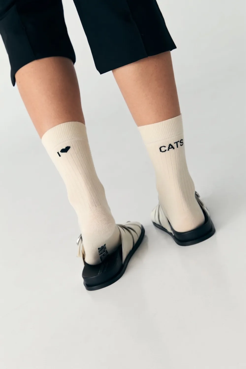 JUTELAUNE I Love Cats sokken one size biologisch katoen
