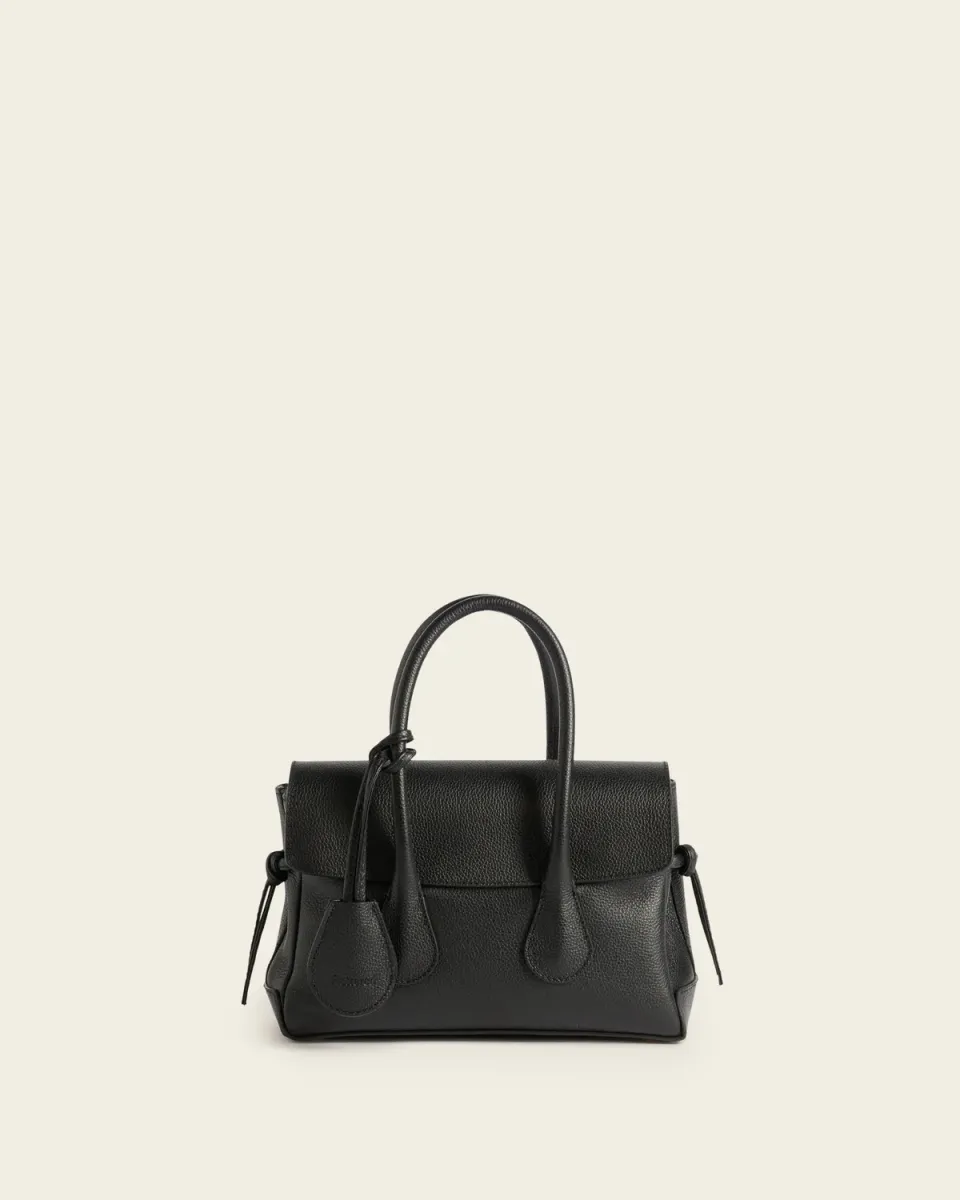 Flattered Lydia Mini leren tas zwart crossbody