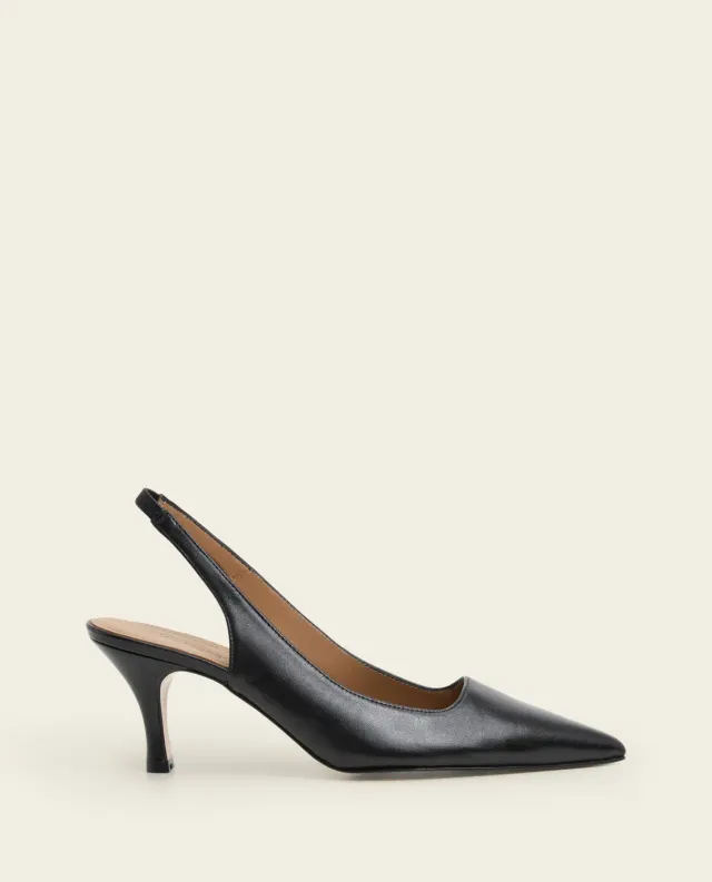 Flattered Franchesca pumps zwart leer slingback