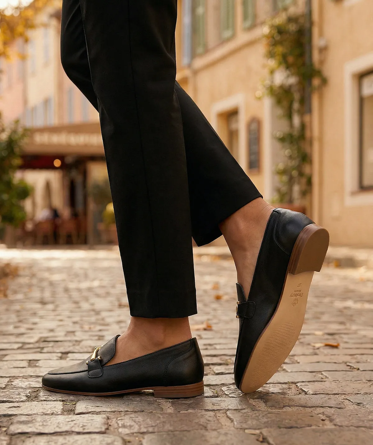 Finsbury Amélie Loafers Zwart Leer Dames