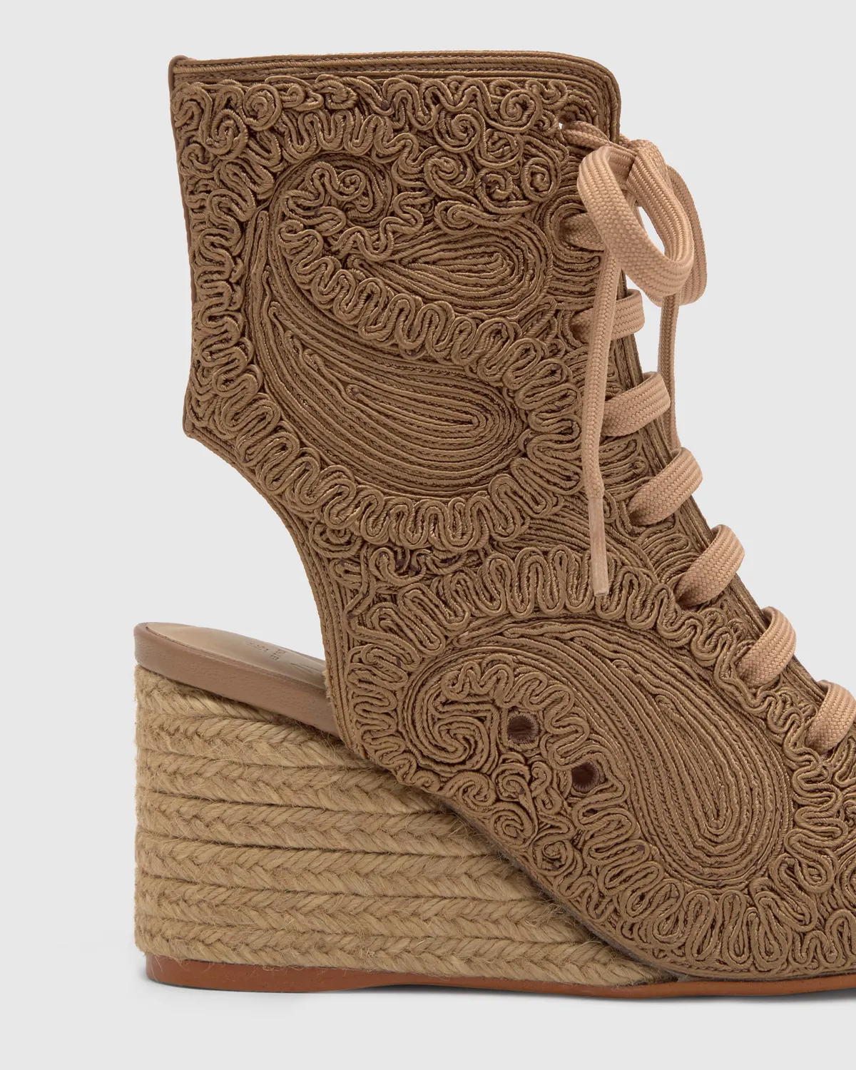 Castaner Bertina T/271 enkellaarsjes paisley taupe 8 cm