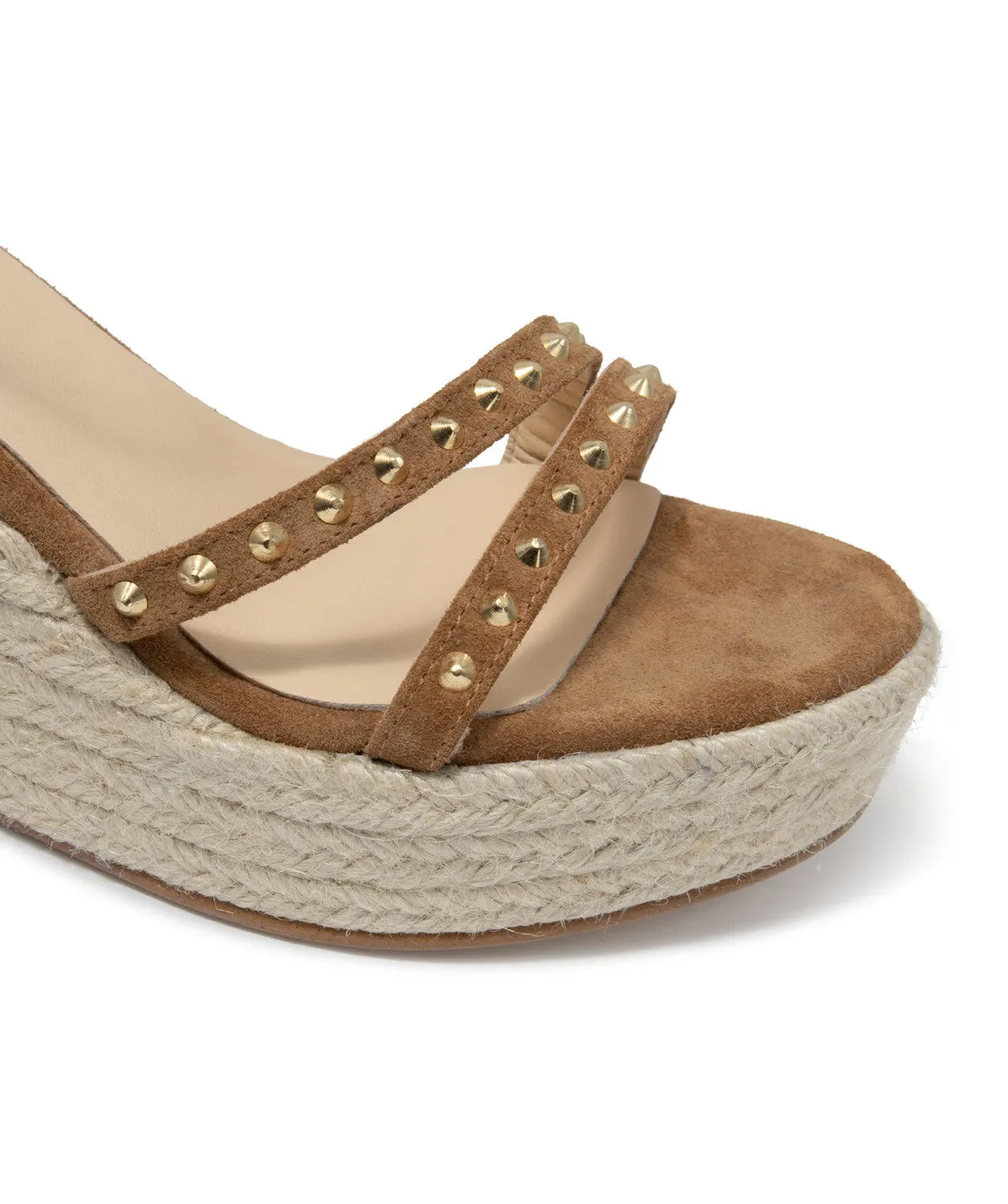 Finsbury CAMILLE Sandalen Beige Suède Sleehak