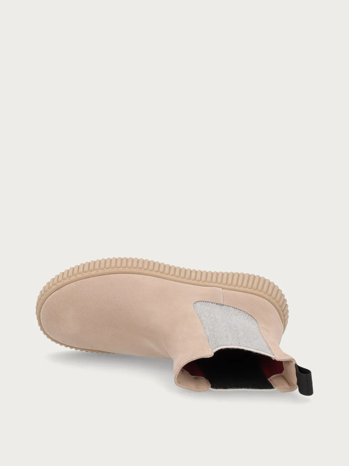 Frau Verona beige suède beatle boots plateau dames
